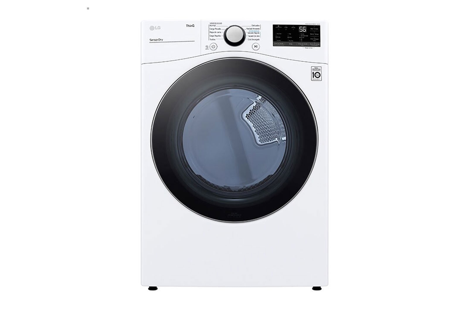 LG Lavadora LG Carga Frontal Inteligente Inverter AI DD™ (Inteligencia Artificial) con Conectividad LG ThinQ 22 Kg - Blanco + Secadora Carga Frontal Inteligente con Sensor de secado Sensor Dry y conectividad ThinQ™ 22 Kg - Blanco, WM22WV26SR.DF22WVR