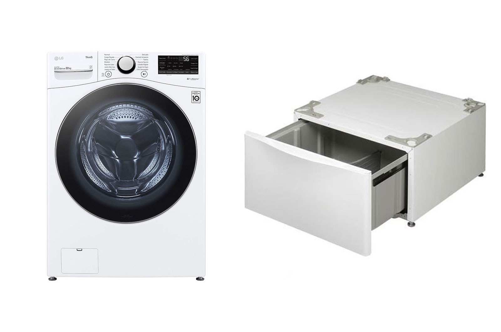 washing machine and pedestal front view