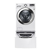 Vista frontal de Lavadora Carga Frontal 6 Motion DD con Motor Inverter Direct Drive, Smart Diagnosis™ 22 Kg color Blanca Compatible con LG TWINWash™ Mini WM22WV6