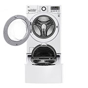 LG Lavadora Carga Frontal 6 Motion DD con Motor Inverter Direct Drive, Smart Diagnosis™ 22 Kg color Blanca Compatible con LG TWINWash™ Mini, WM22WV6