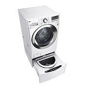 LG Lavadora Carga Frontal 6 Motion DD con Motor Inverter Direct Drive, Smart Diagnosis™ 22 Kg color Blanca Compatible con LG TWINWash™ Mini, WM22WV6