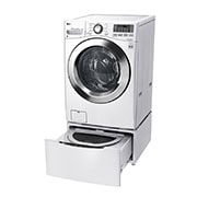 LG Lavadora Carga Frontal 6 Motion DD con Motor Inverter Direct Drive, Smart Diagnosis™ 22 Kg color Blanca Compatible con LG TWINWash™ Mini, WM22WV6