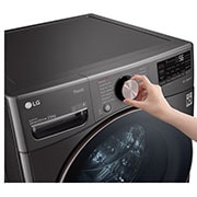 LG Lavadora LG Carga Frontal Inteligente Inverter AI DD™ (Inteligencia Artificial) con TurboWash 360™ 25 Kg - Acero Negro con Conectividad LG ThinQ, WM25BV2S6GR