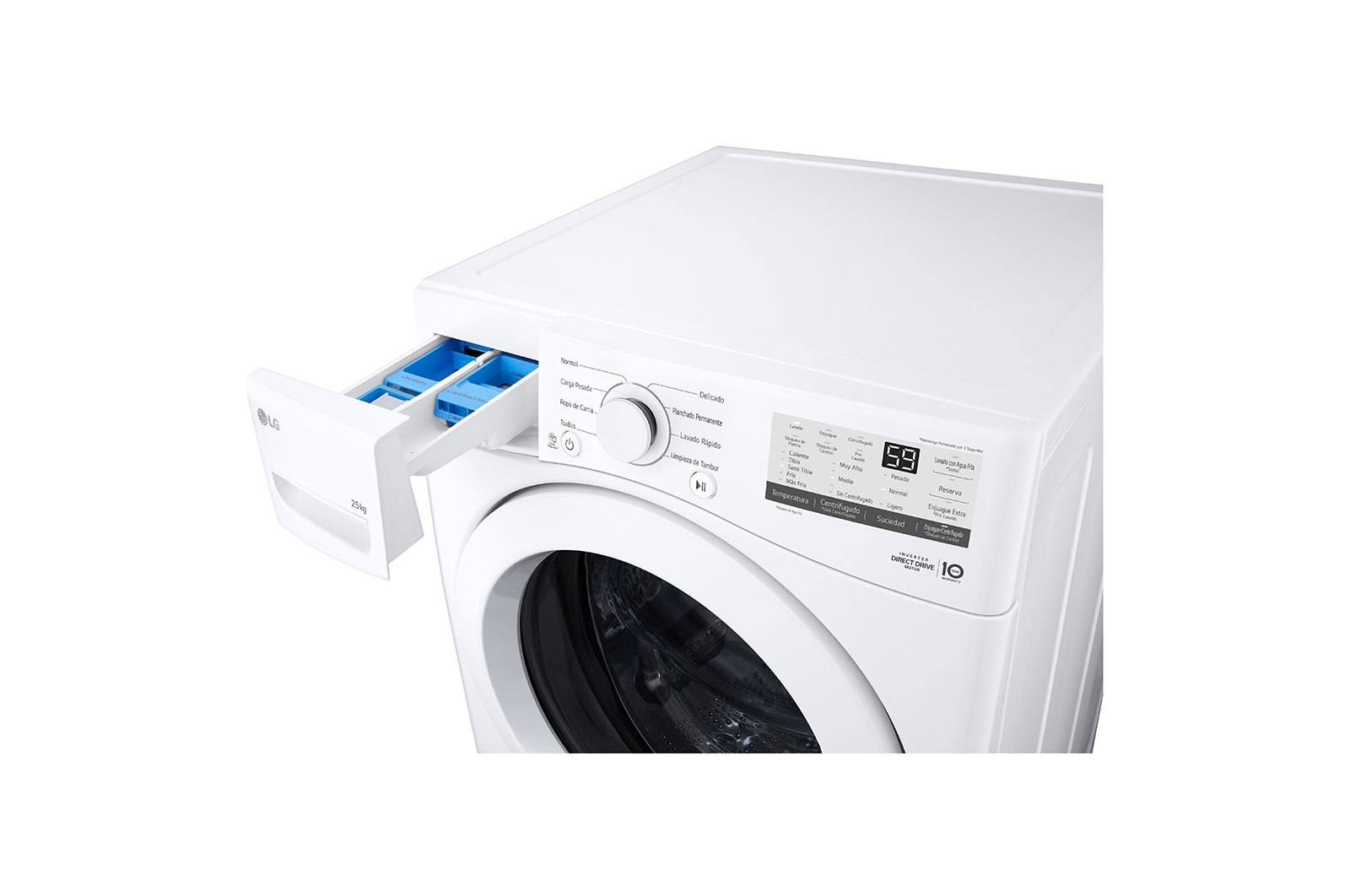 LG Lavadora LG Carga Frontal Motor Inverter 25 kg, WM25WV2S6W