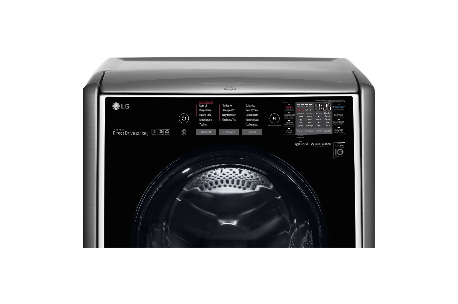LG Lavadora Smart TWINWash™ Carga Frontal 6 Motion DD con Motor Inverter Direct Drive con SmartThinQ™ 25.5 Kg (22 kg + 3.5 kg) color Deluxe steel, WM5000HVA