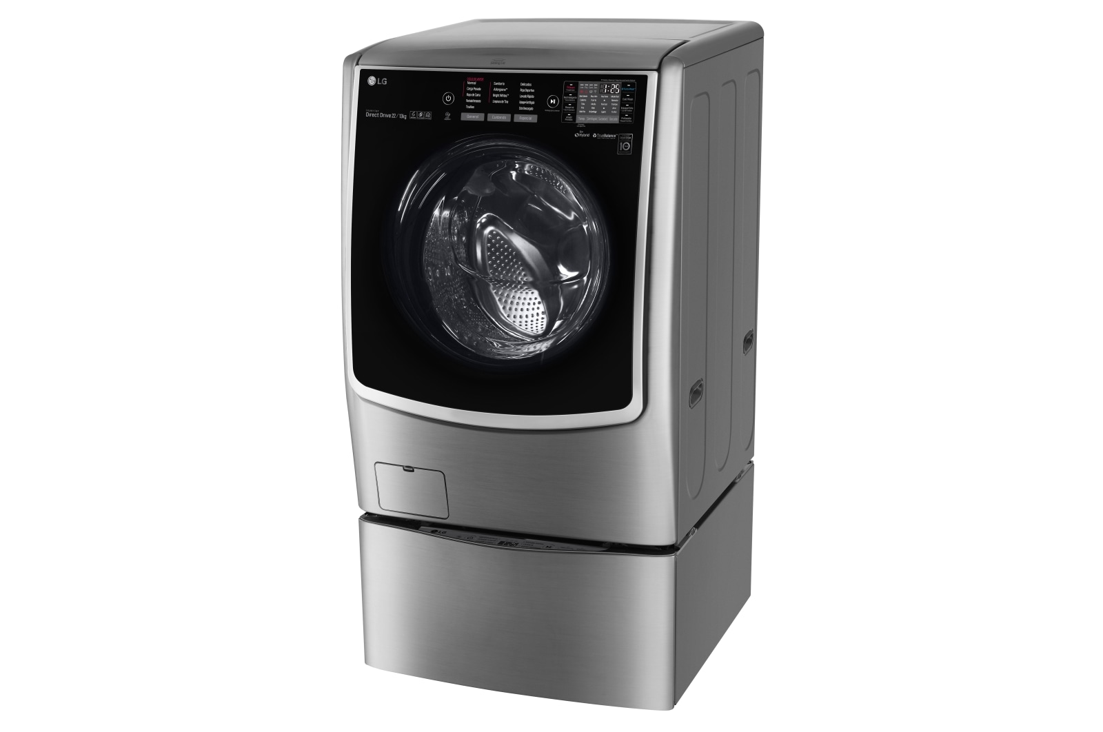 LG Lavadora Smart TWINWash™ Carga Frontal 6 Motion DD con Motor Inverter Direct Drive con SmartThinQ™ 25.5 Kg (22 kg + 3.5 kg) color Deluxe steel, WM5000HVA