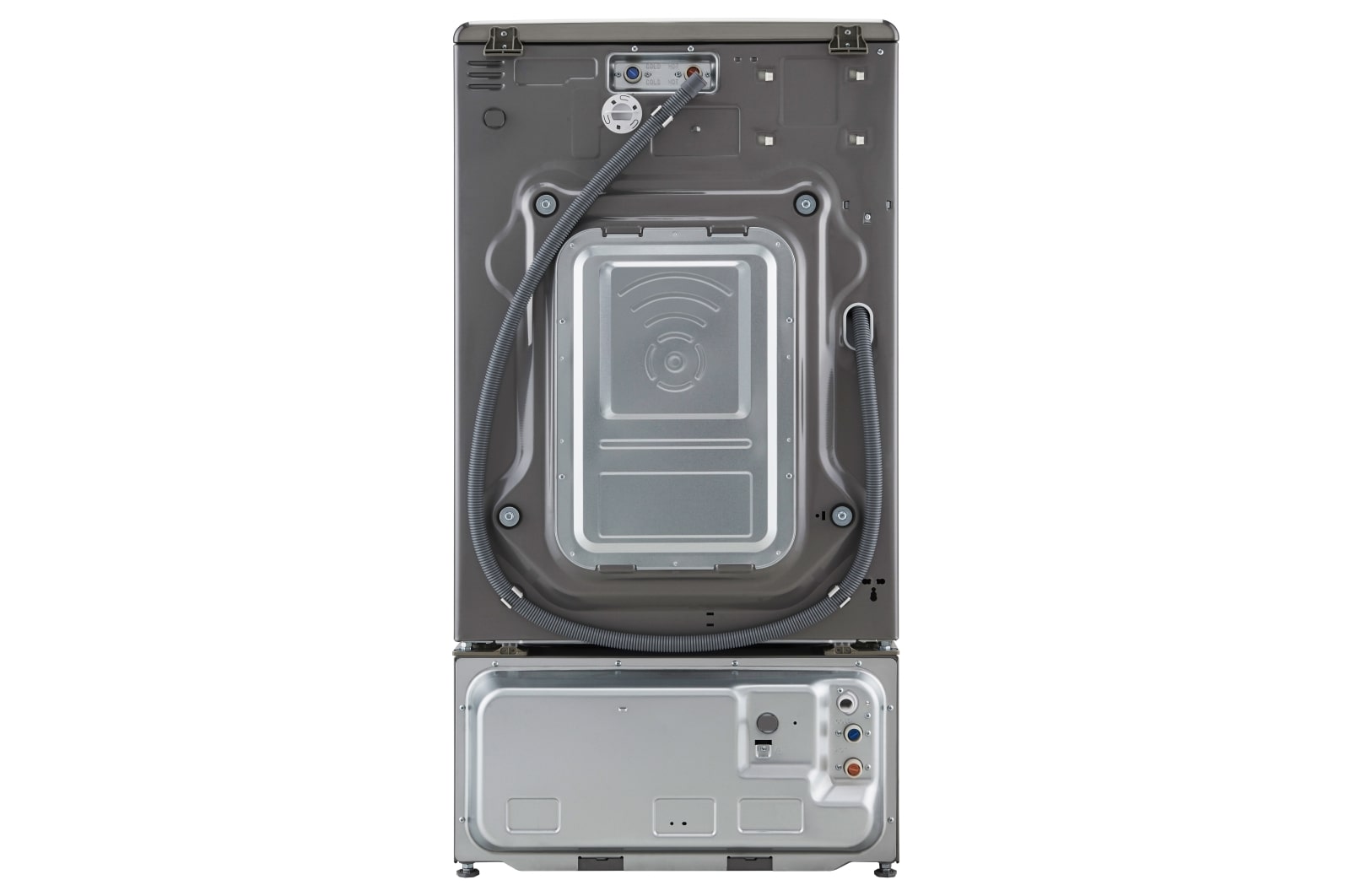 LG Lavadora Smart TWINWash™ Carga Frontal 6 Motion DD con Motor Inverter Direct Drive con SmartThinQ™ 25.5 Kg (22 kg + 3.5 kg) color Deluxe steel, WM5000HVA
