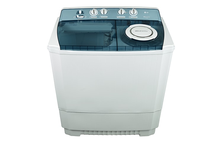 Vista frontal de Lavadora Carga Superior Doble Tina con Sistema sin aspas Roller- Jet 16Kg color Blanca WP-1660R