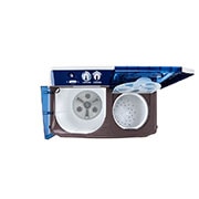 LG Lavadora LG Carga Superior Doble tina  con Sistema sin aspas Roller- Jet 14 Kg - Blanca - WP14WAR, WP14WAR