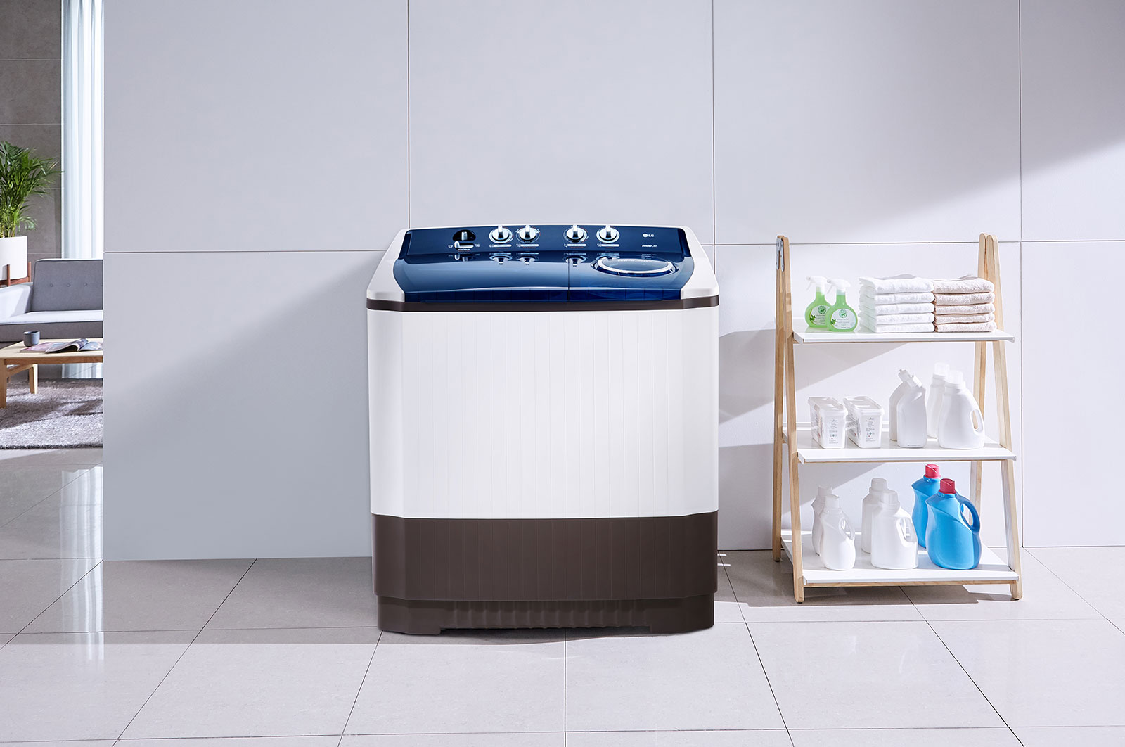 LG Lavadora LG Carga Superior Doble tina 15 kg, WP15WAR