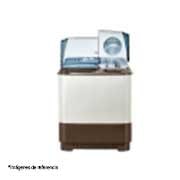 LG Lavadora Carga Superior Doble Tina con Sistema sin aspas Roller- Jet 17Kg color Blanca con café, WP17WA