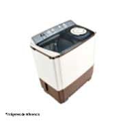 LG Lavadora Carga Superior Doble Tina con Sistema sin aspas Roller- Jet 17Kg color Blanca con café, WP17WA