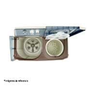 LG Lavadora Carga Superior Doble Tina con Sistema sin aspas Roller- Jet 17Kg color Blanca con café, WP17WA