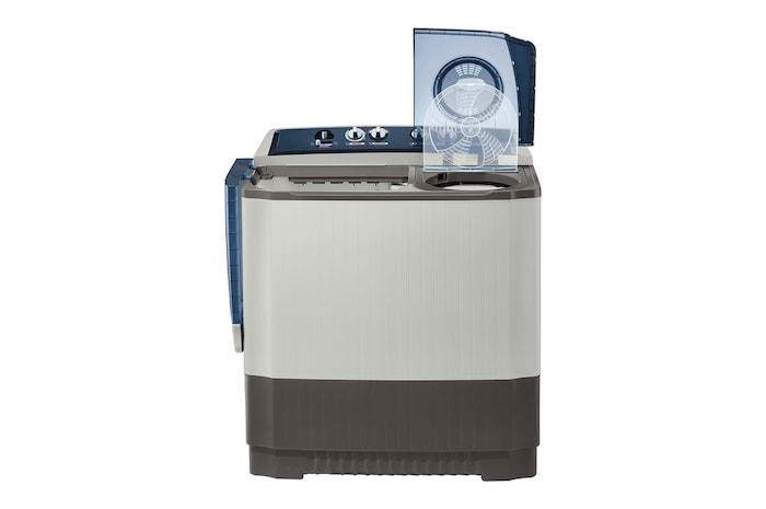 LG Lavadora LG Carga Superior Doble tina con Sistema sin aspas Roller- Jet 18 Kg - Gris - WP18GAR, WP18GAR