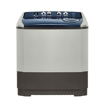Vista frontal de Lavadora LG Carga Superior Doble tina con Sistema sin aspas Roller- Jet 18 Kg - Gris - WP18GAR WP18GAR