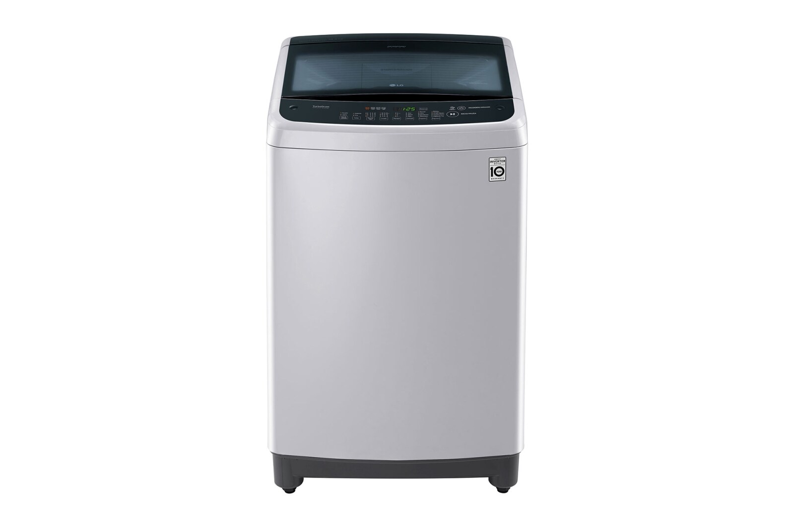 Vista frontal de Lavadora LG Carga Superior  Smart Inverter con 3 Smart Motion 18 Kg - Plata  WT18DSBP