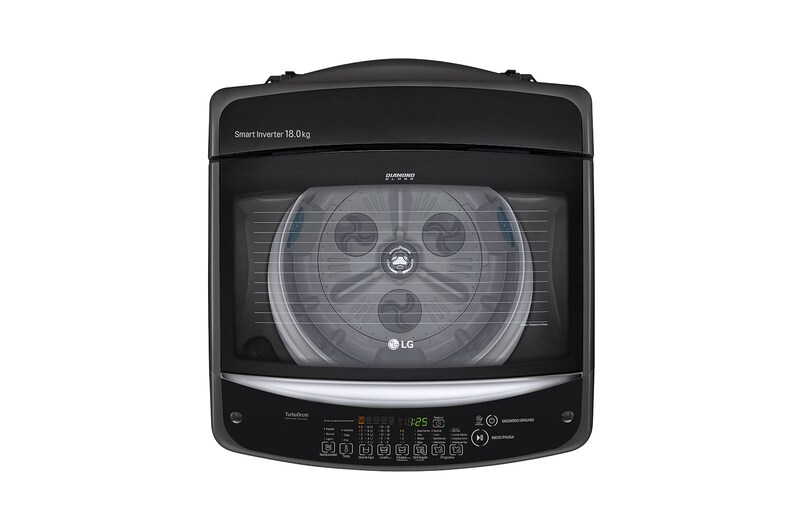 LG Lavadora LG Carga Superior  Smart Inverter con 3 Smart Motion 18 Kg - Gris Oxford - WT18MBB, WT18MBB