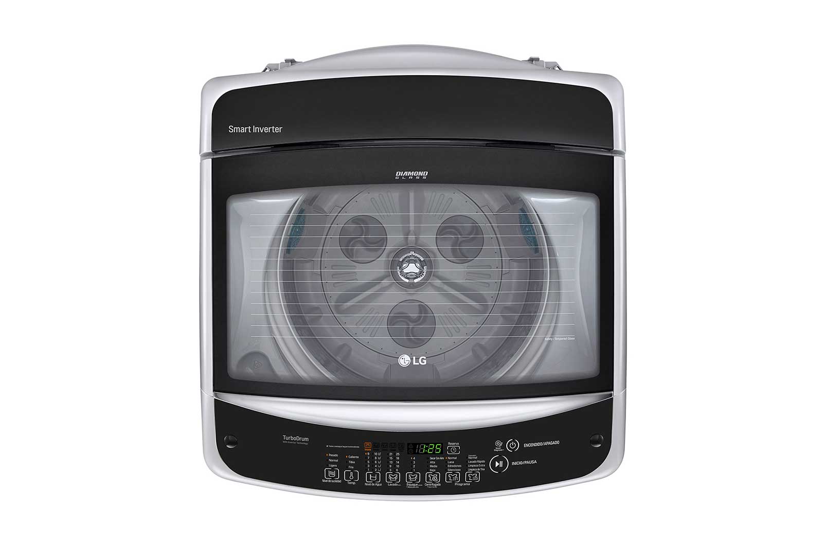 LG Lavadora Carga Superior 3 Smart Motion con Motor Smart Inverter 18 Kg color Gris plata, WT18SSB