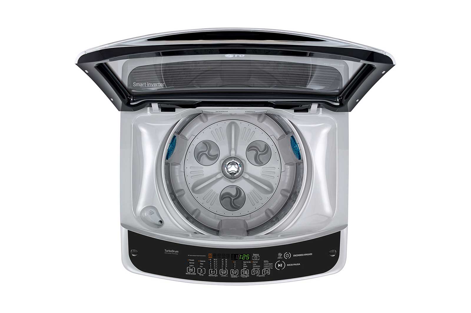 LG Lavadora Carga Superior 3 Smart Motion con Motor Smart Inverter 18 Kg color Gris plata, WT18SSB