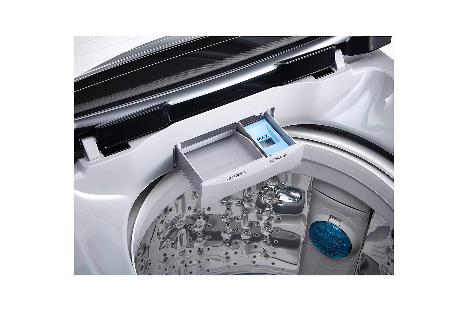 LG Lavadora Carga Superior 3 Smart Motion con Motor Smart Inverter 18 Kg color Gris plata, WT18SSB