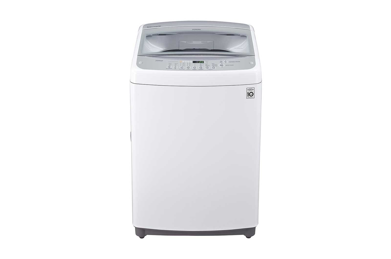 Vista frontal de Lavadora Carga Superior 3 Smart Motion con Motor Smart Inverter 18 Kg color Blanca WT18WSB