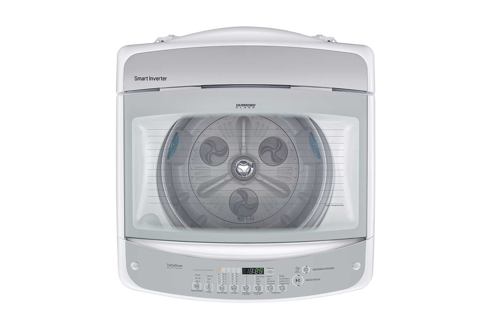 LG Lavadora Carga Superior 3 Smart Motion con Motor Smart Inverter 18 Kg color Blanca, WT18WSB