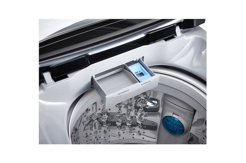 LG Lavadora Carga Superior 3 Smart Motion con Motor Smart Inverter 19 Kg color Gris plata, WT19DSB