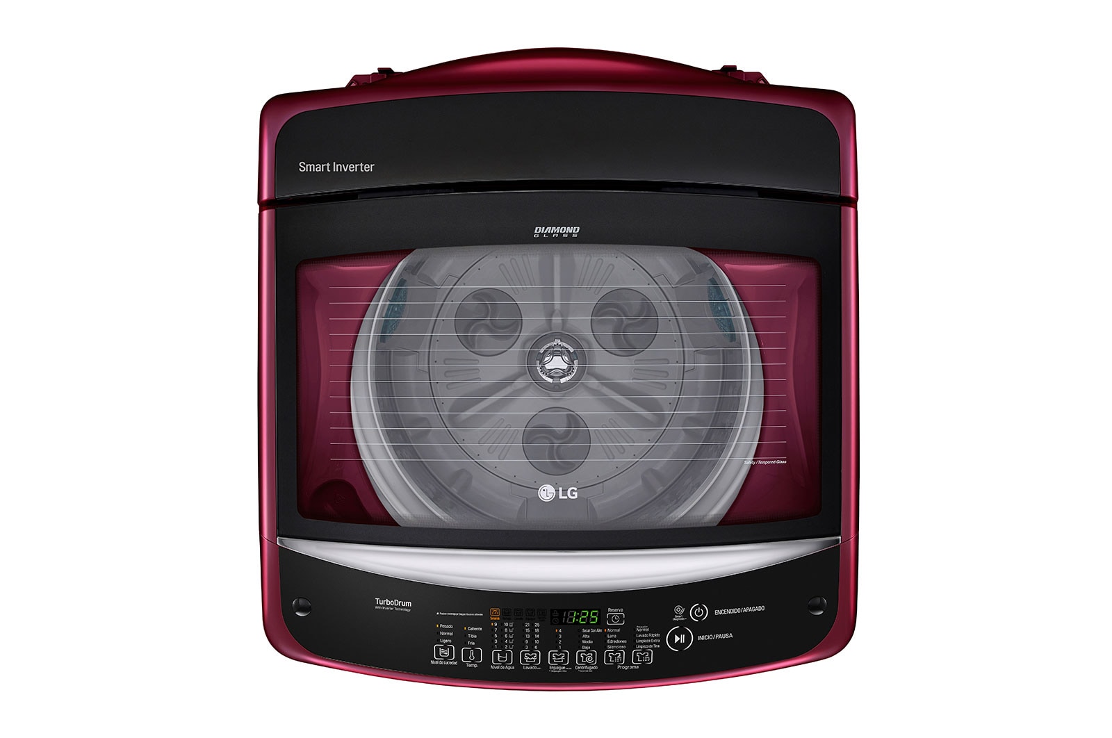 LG Lavadora Carga Superior 3 Smart Motion con Motor Smart Inverter 19 Kg color Rojo, WT19RSB