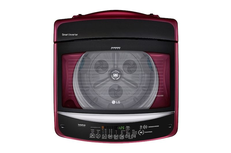 LG Lavadora Carga Superior 3 Smart Motion con Motor Smart Inverter 19 Kg color Rojo, WT19RSB