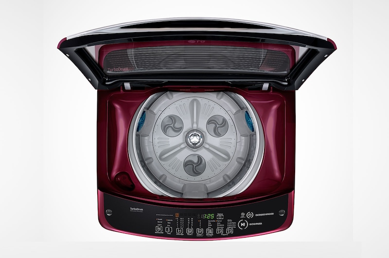 LG Lavadora Carga Superior 3 Smart Motion con Motor Smart Inverter 19 Kg color Rojo, WT19RSB