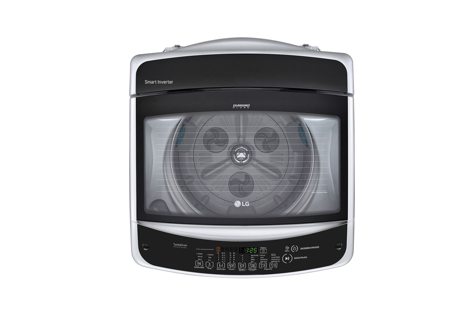 LG Lavadora Carga Superior 3 Smart Motion con Motor Smart Inverter 19 Kg color Plata, WT19SSB