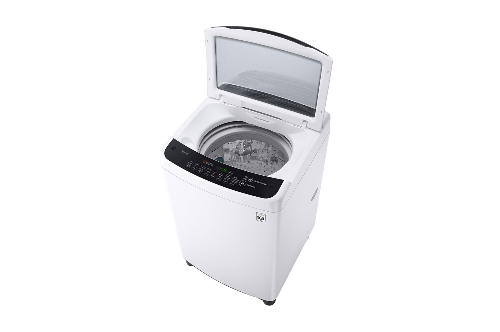 LG Lavadora Carga Superior 3 Smart Motion + TurboDrum™ con Motor Smart Inverter 19 Kg color Blanca con panel negro, WT19WSBP