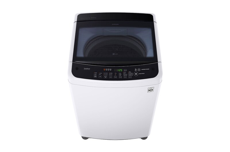 LG Lavadora Carga Superior 3 Smart Motion + TurboDrum™ con Motor Smart Inverter 19 Kg color Blanca con panel negro, WT19WSBP