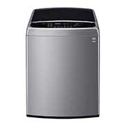Vista frontal de Lavadora Carga Superior 6 Motion DD con Motor Inverter Direct Drive 21 Kg color Platinum Silver WT21VSS6