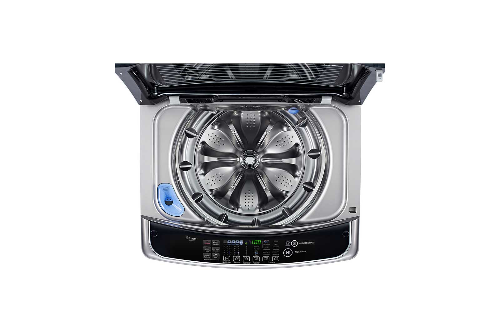 LG Lavadora Carga Superior 6 Motion DD con Motor Inverter Direct Drive 21 Kg color Platinum Silver, WT21VSS6
