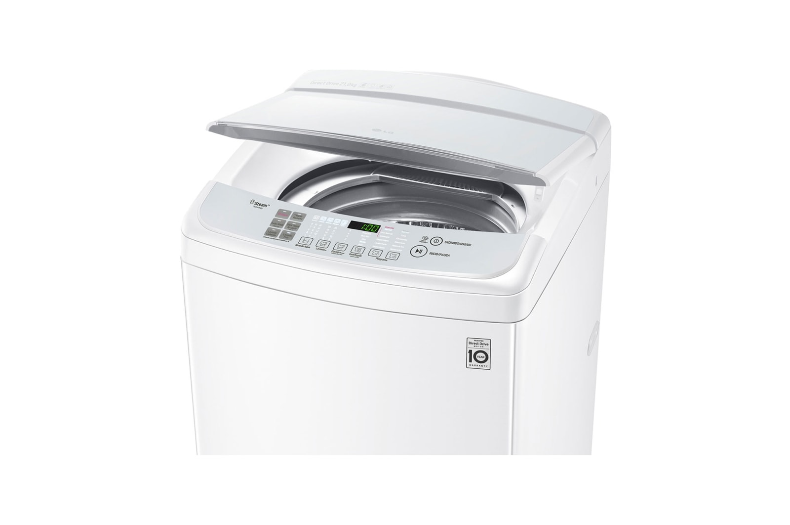 LG Lavadora Carga Superior 6 Motion DD con Motor Inverter Direct Drive 21 Kg color Blanca, WT21WS6