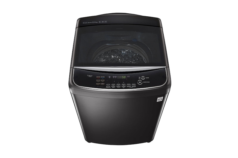 LG Lavadora Carga Superior Inteligente 6 Motion DD con Motor  Inverter Direct Drive, True Steam 22Kg color Black Steel con Conectividad LG ThinQ, WT22BSS6H