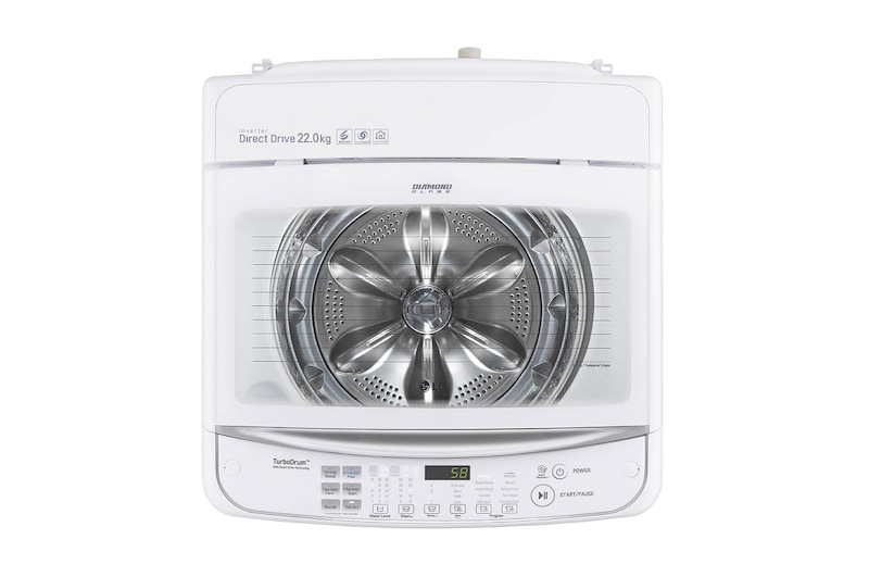 LG Lavadora LG Carga Superior Inteligente Turbo Wash 3D Inverter DD con 6 Motion DD 22 Kg - Blanca CON Conectividad LG ThinQ, WT22WS6HP