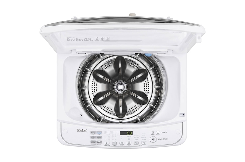 LG Lavadora LG Carga Superior Inteligente Turbo Wash 3D Inverter DD con 6 Motion DD 22 Kg - Blanca CON Conectividad LG ThinQ, WT22WS6HP