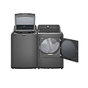 LG Lavadora LG Carga Superior Inverter Direct Drive™ con sistema de lavado 6 Motion DD, 25 Kg – Color Negro + Secadora de gas LG con Sensor de secado Sensor Dry y Autodiagnóstico SmartDiagnosis™,  25 Kg - Color Negro, WT25MT6HK.DT25MTGK