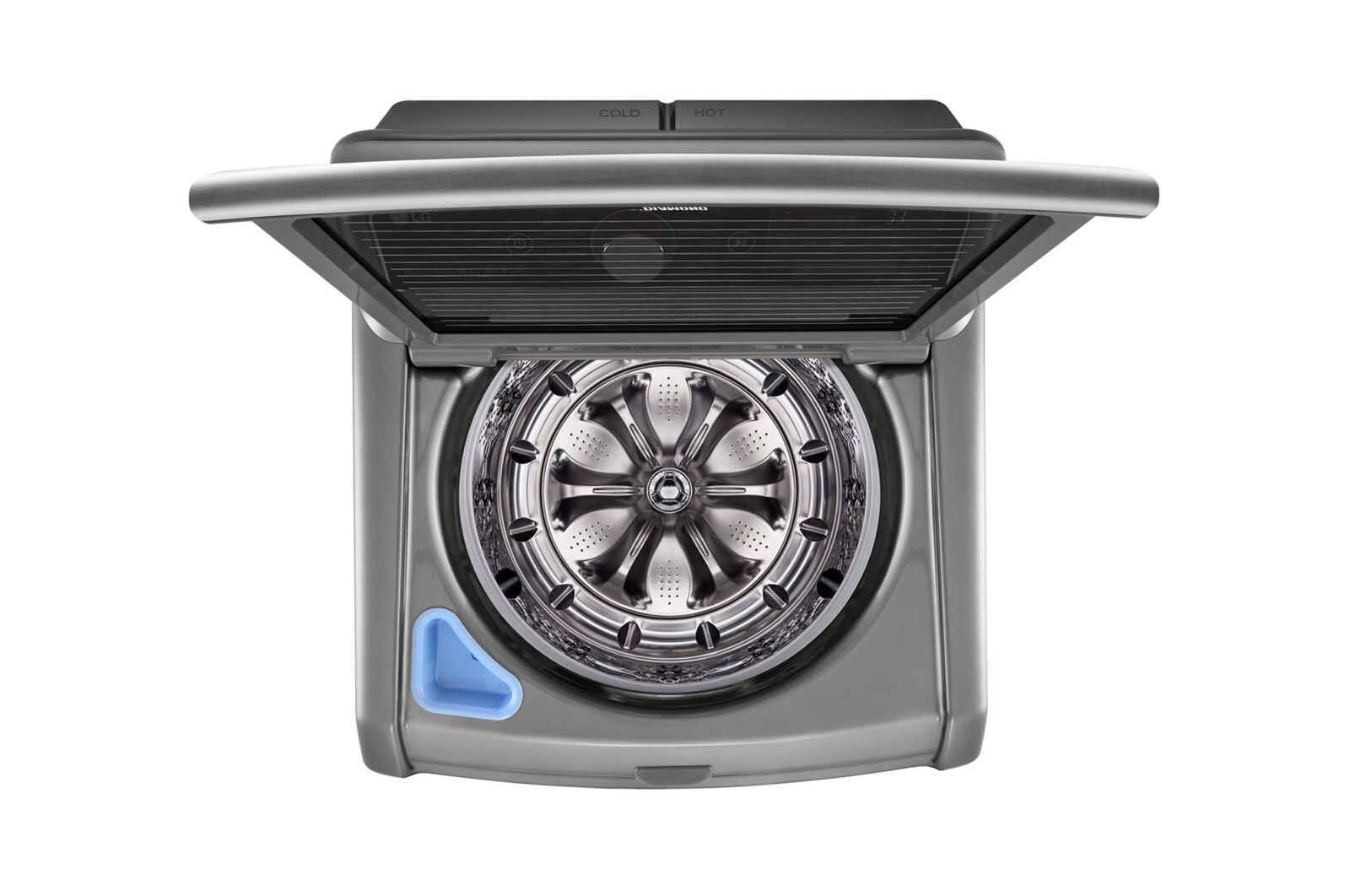 LG Lavadora Carga Superior Inteligente  6 Motion DD, con Motor Inverter Direct Drive, Turbo Shot 25Kg color Plata con Conectividad LG ThinQ, WT25VTS6H