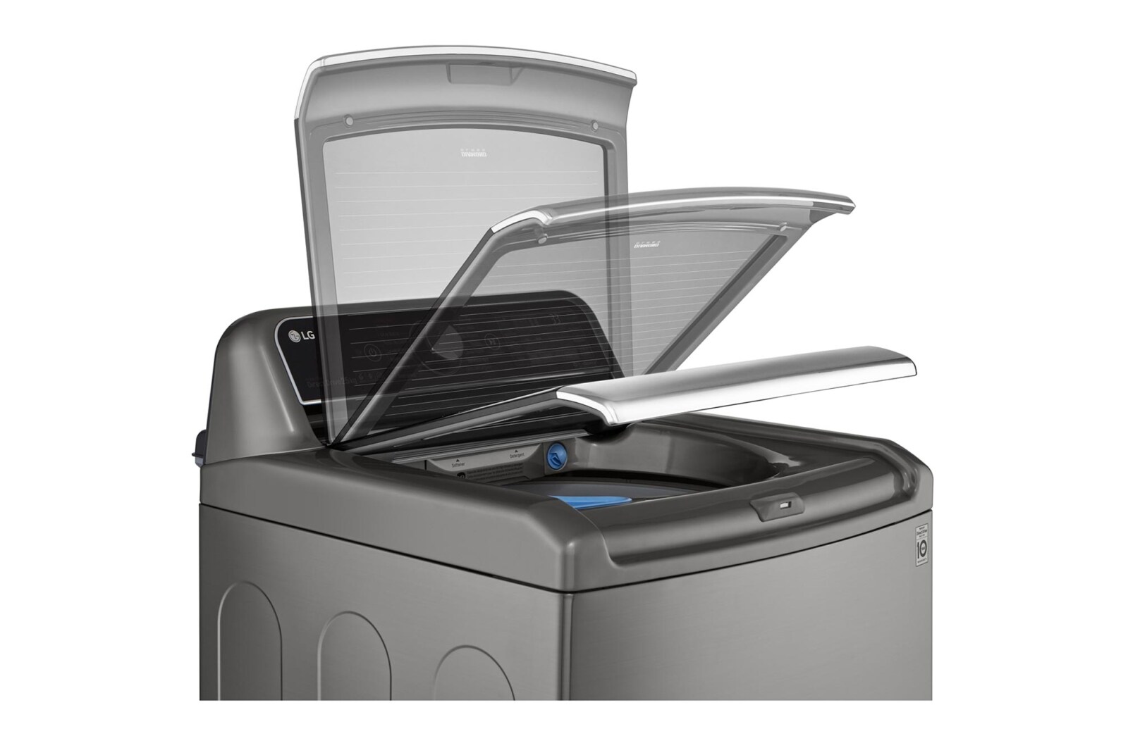 LG Lavadora Carga Superior Inteligente  6 Motion DD, con Motor Inverter Direct Drive, Turbo Shot 25Kg color Plata con Conectividad LG ThinQ, WT25VTS6H