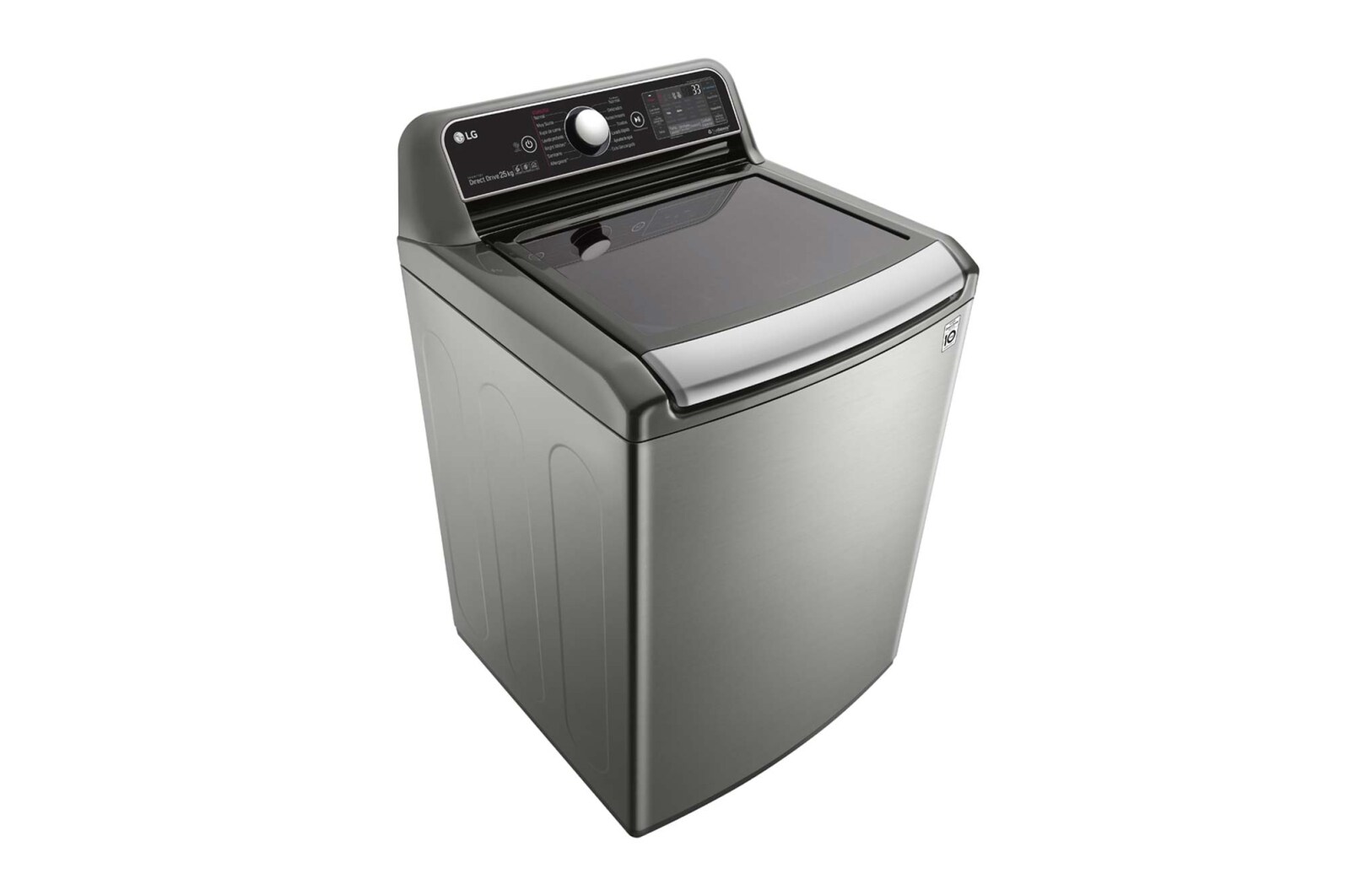 LG Lavadora Carga Superior Inteligente  6 Motion DD, con Motor Inverter Direct Drive, Turbo Shot 25Kg color Plata con Conectividad LG ThinQ, WT25VTS6H