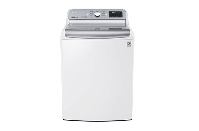 Vista frontal de Lavadora Smart Carga Superior 6 Motion DD con Motor Inverter Direct Drive con conectividad SmartThinQ™ 25 Kg color Blanca WT25WT6