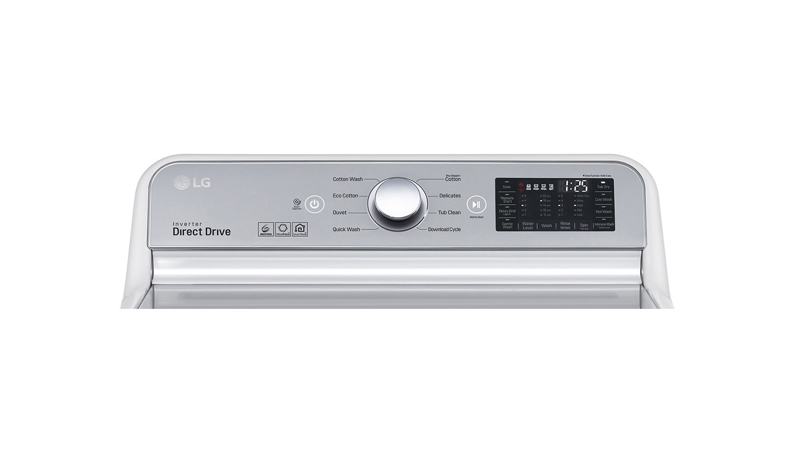 LG Lavadora Smart Carga Superior 6 Motion DD con Motor Inverter Direct Drive con conectividad SmartThinQ™ 25 Kg color Blanca, WT25WT6