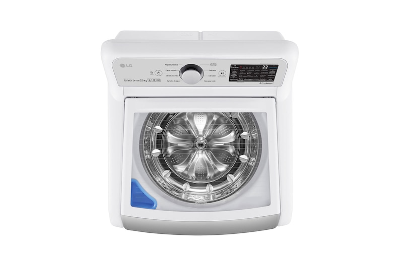 LG Lavadora smart Carga Superior 6 Motion DD, con Motor Inverter Direct Drive, Turbo Wash 25Kg color Blanco, WT25WT6H