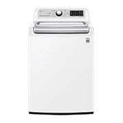 Vista frontal de Lavadora smart Carga Superior 6 Motion DD, con Motor Inverter Direct Drive, Turbo Wash 25Kg color Blanco WT25WT6H