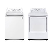 LG Lavadora LG Carga Superior Inverter DD con sistema 6 Motion DD 25 Kg - Blanco + Secadora de gas LG con Sensor de secado Sensor Dry y SmartDiagnosis™, 25 Kg - Color blanco, WT25WT6HK.DT25WTG