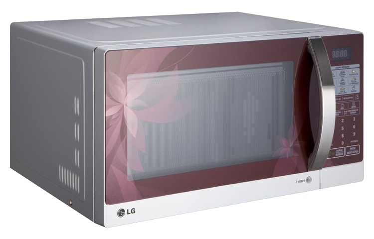 LG HORNO DE MICROONDAS LG GRILL 2 EN 1 1.1 pies³ ROJO FLORAL, MH1143AAF