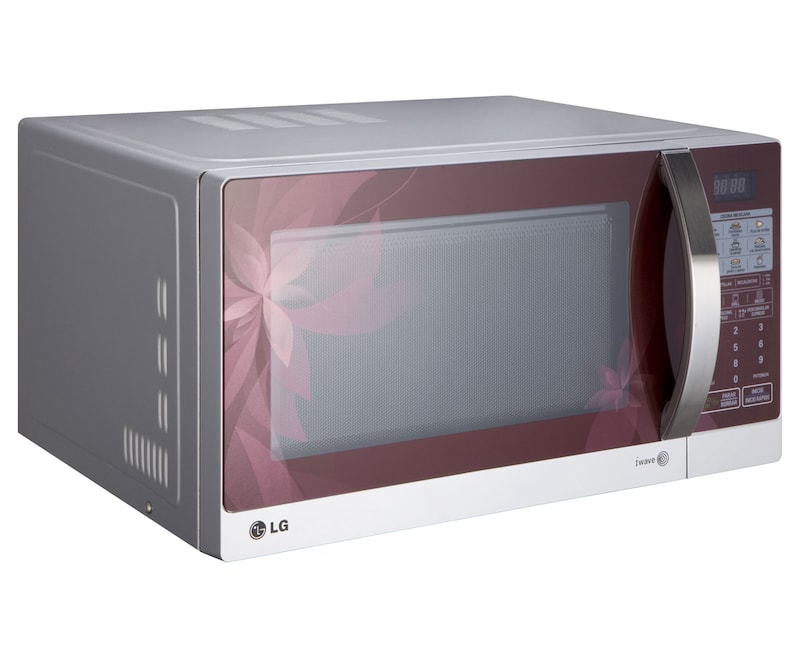 LG HORNO DE MICROONDAS LG GRILL 2 EN 1 1.1 pies³ ROJO FLORAL, MH1143AAF
